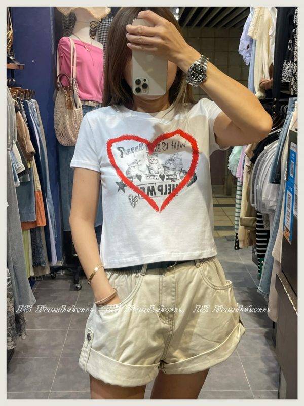 小貓Tee（白） - Image 3
